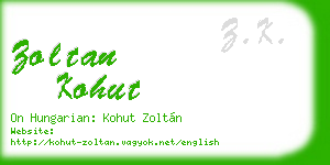 zoltan kohut business card